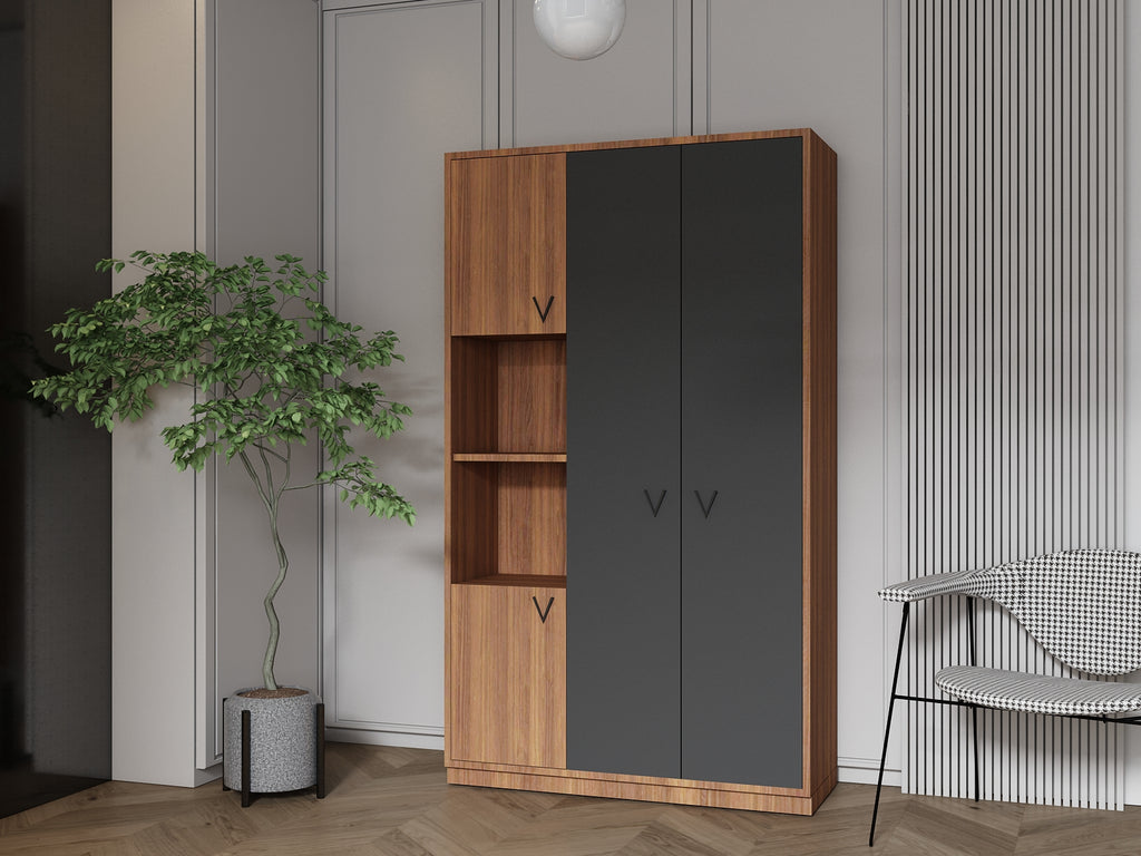 Trian 3 Kapaklı Modern Gardırop